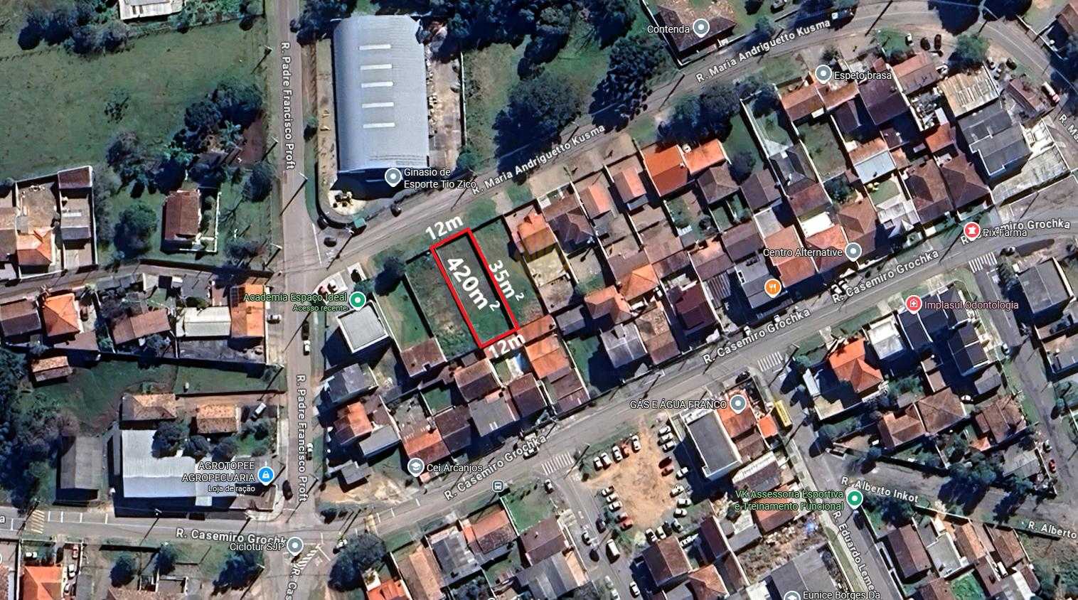 Terreno à venda, 420 m2, CONTENDA, SAO JOSE DOS PINHAIS - PR