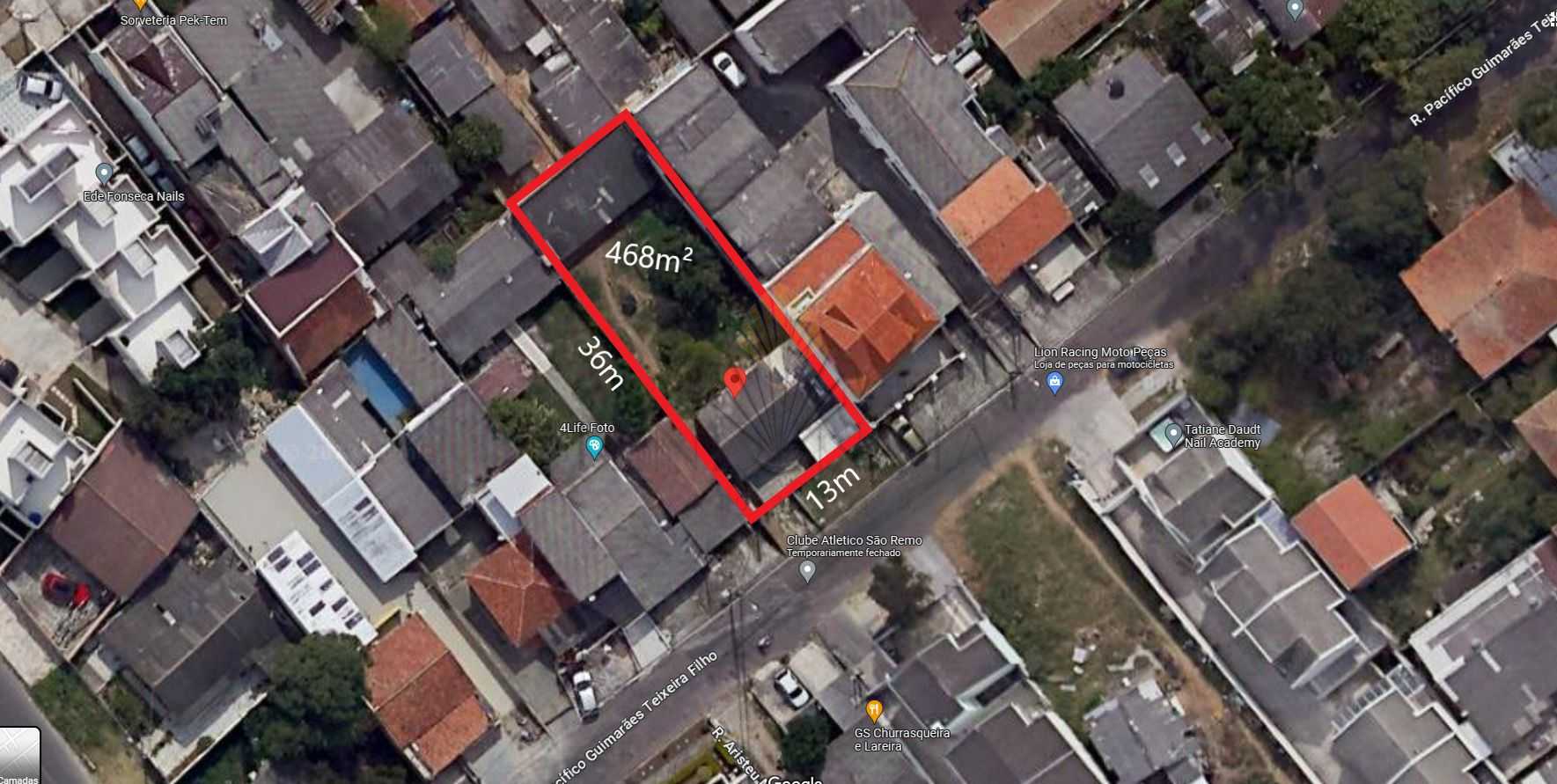 Terreno à venda, 468 m2, UBERABA, CURITIBA - PR