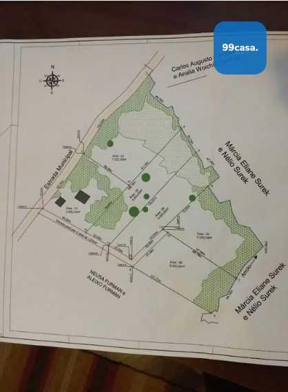 Terreno Rural em Contenda PR com 10.500 m , Mata Nativa, Riach...