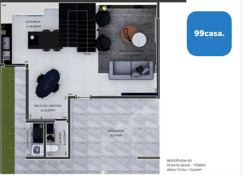 Tríplex de Alto Padrão no Centro de São José dos Pinhais