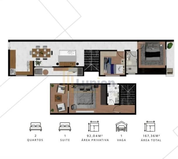 Cobertura Duplex 3 Quartos no Novo Mundo, 167m . Aceita Carro ...