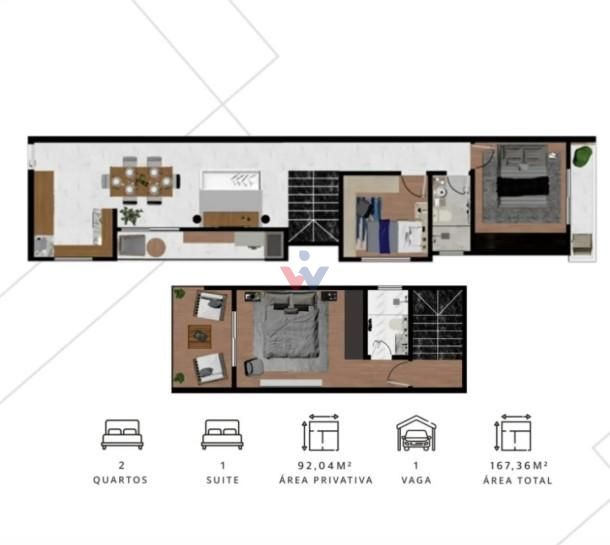 Cobertura Duplex 3 Quartos no Novo Mundo, 167m . Aceita Carro ...