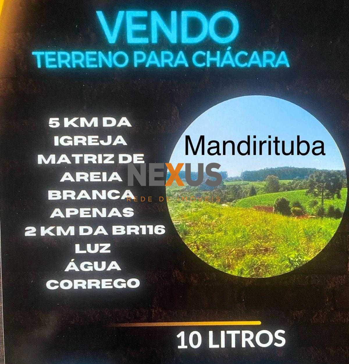 Terreno para Chácara em Mandirituba  6.050 m  Próximo à BR-116