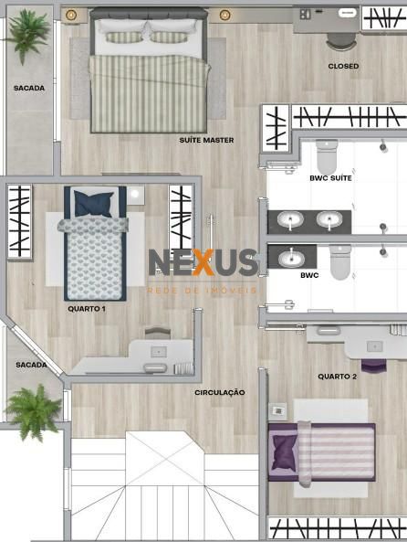 Sobrado com 3 dormitórios à venda,200.00 m no valor de 1.35...