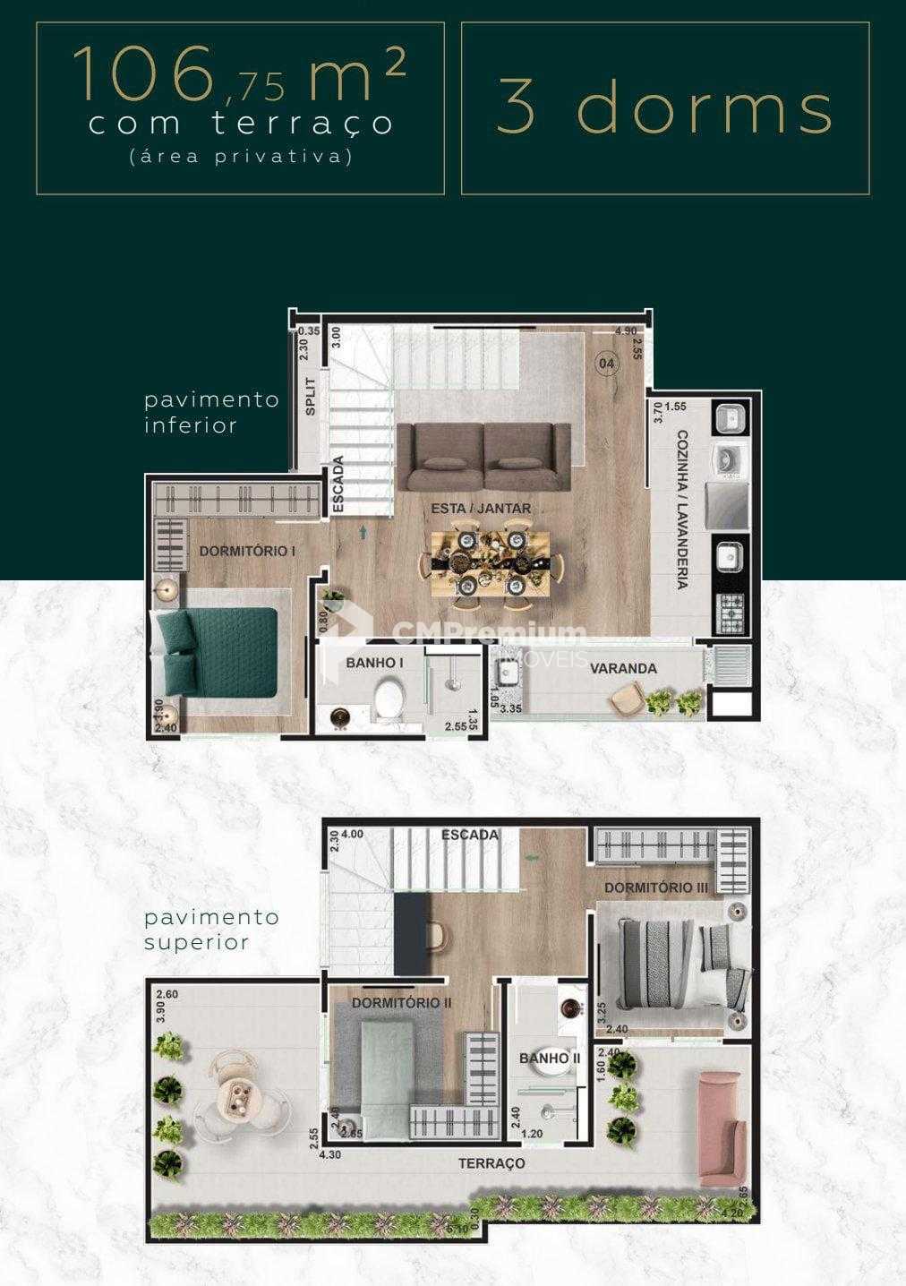 ApartameApartamentos no Capão Raso com suíte, sacada e lazer c...