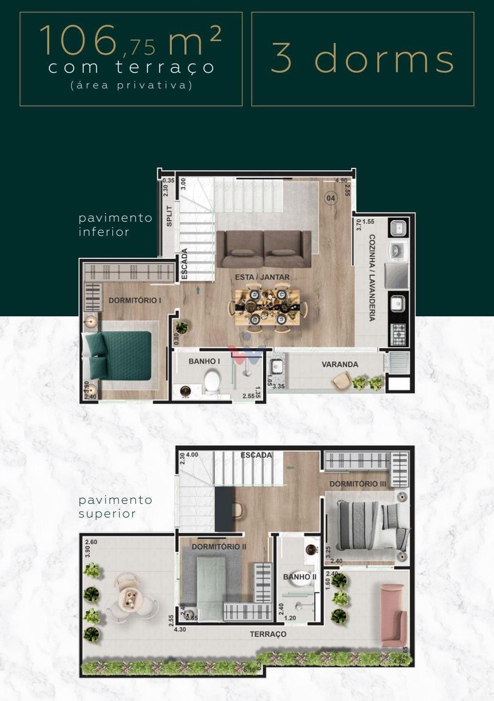 ApartameApartamentos no Capão Raso com suíte, sacada e lazer c...