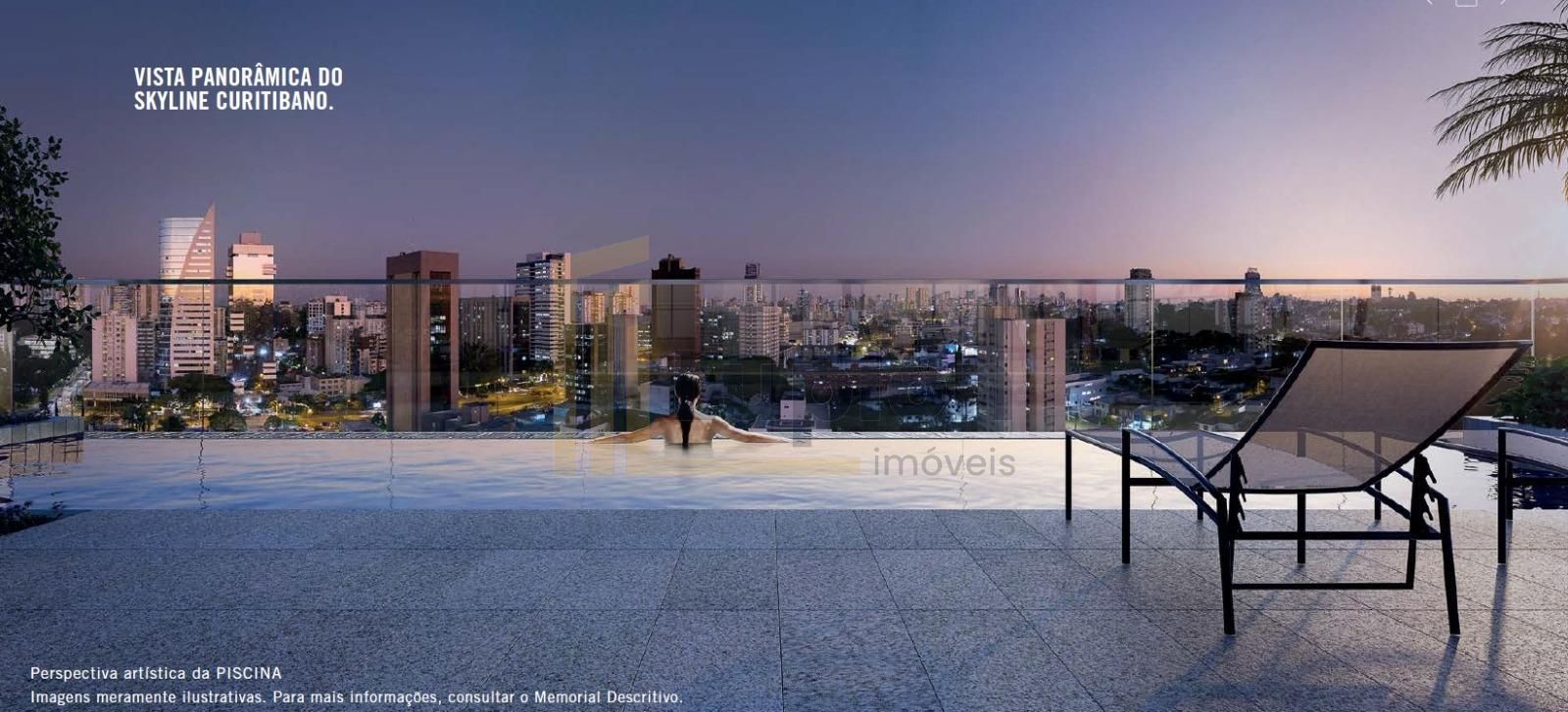 Studio de alto padrão no Centro Cívico com rooftop, piso aquec...