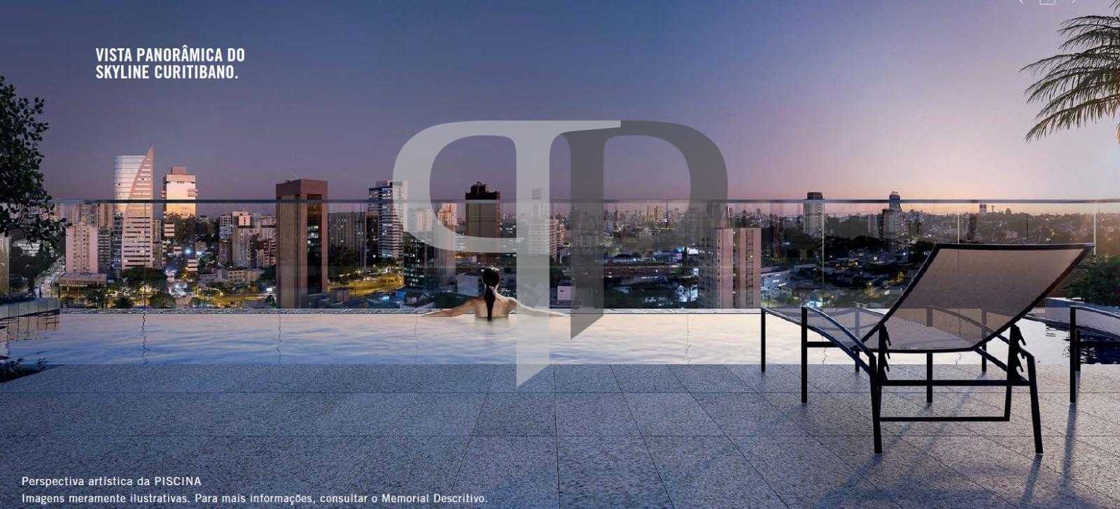 Studio de alto padrão no Centro Cívico com rooftop, piso aquec...