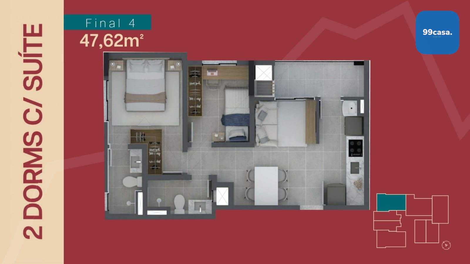 PRE LANCAMENTO DE APARTAMENTO COM 2 QUARTOS SENDO SUÍTE NO BAI...