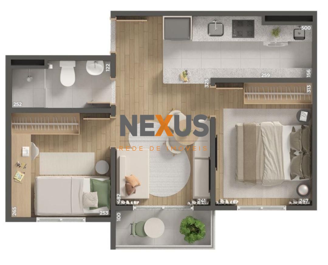 Apartamentos de 1 e 2 Quartos com Lazer Completo no Hauer, Cur...