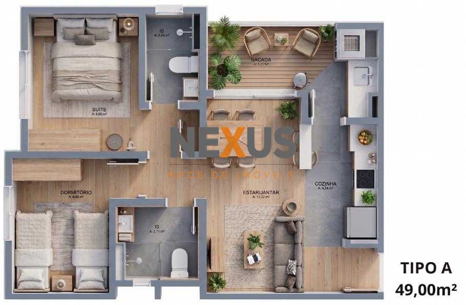 Pré-lançamento no Tingui: Apartamento de 2 Quartos com Sacada ...