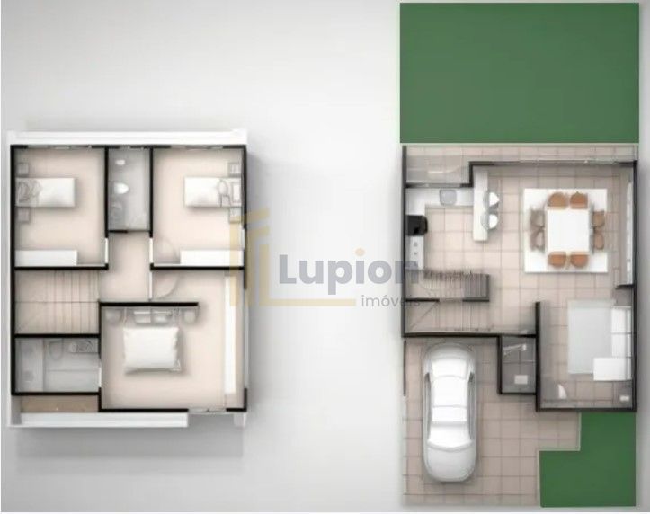 Sobrado Moderno 3 Quartos com Suíte em Condomínio Fechado  Cam...