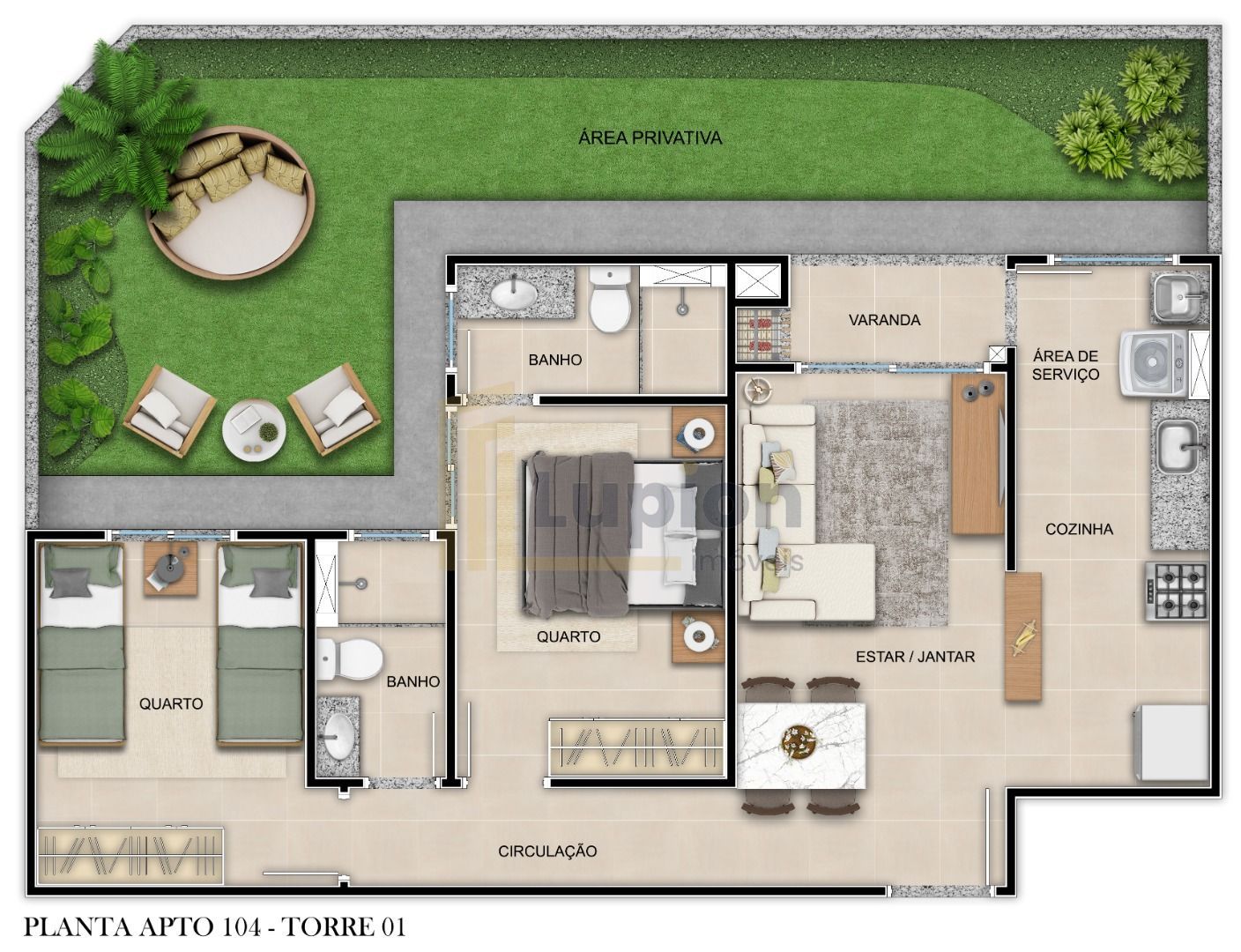 Apartamento 2 Quartos com Suíte e Lazer Completo no Bacacheri ...