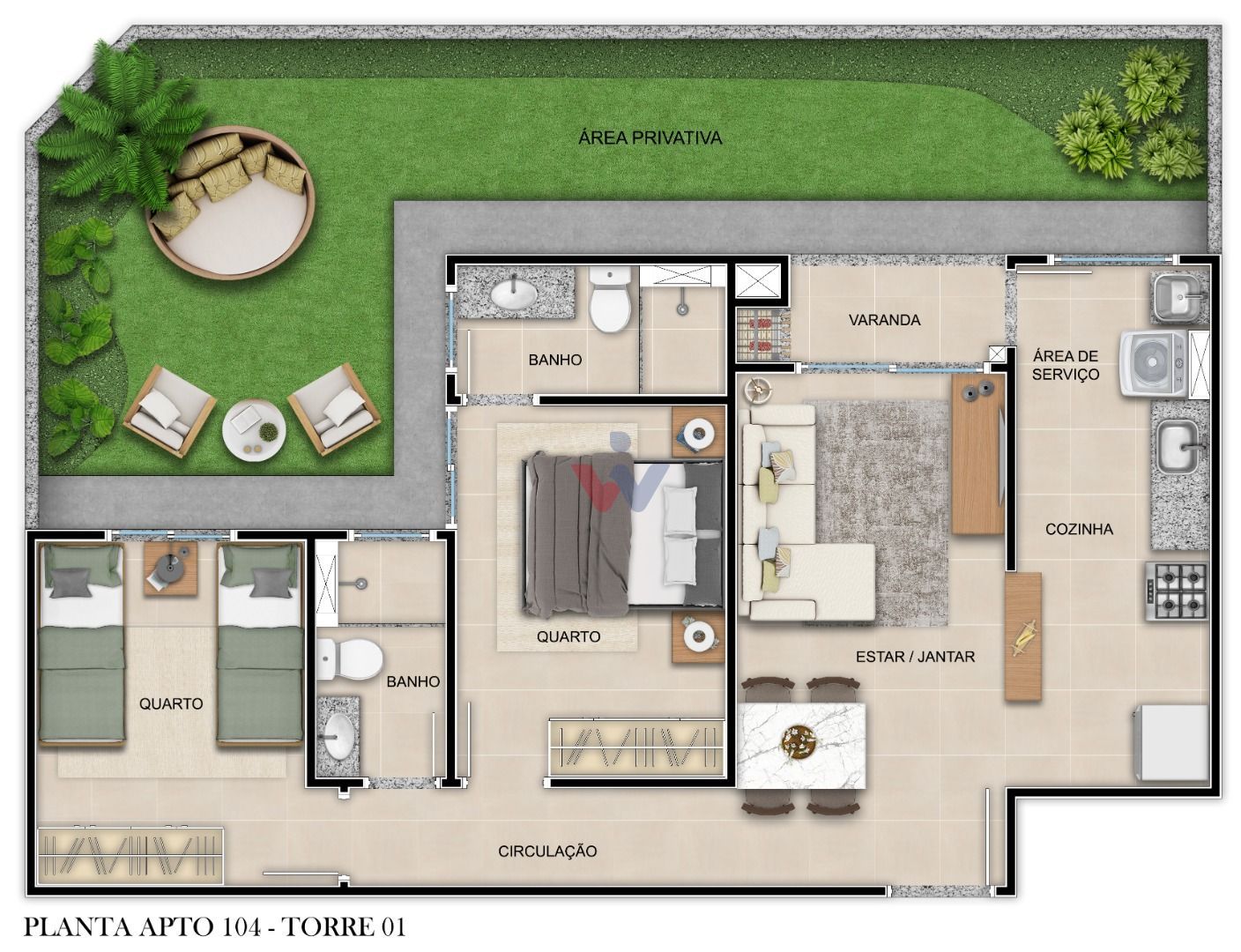 Apartamento 2 Quartos com Suíte e Lazer Completo no Bacacheri ...