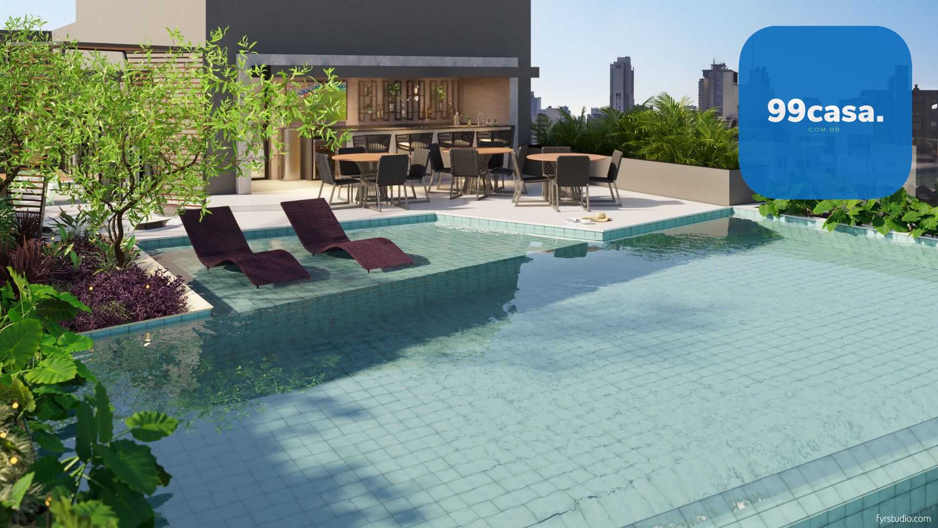 Sofisticado Studio no Batel com Sacada, Churrasqueira e Lazer ...