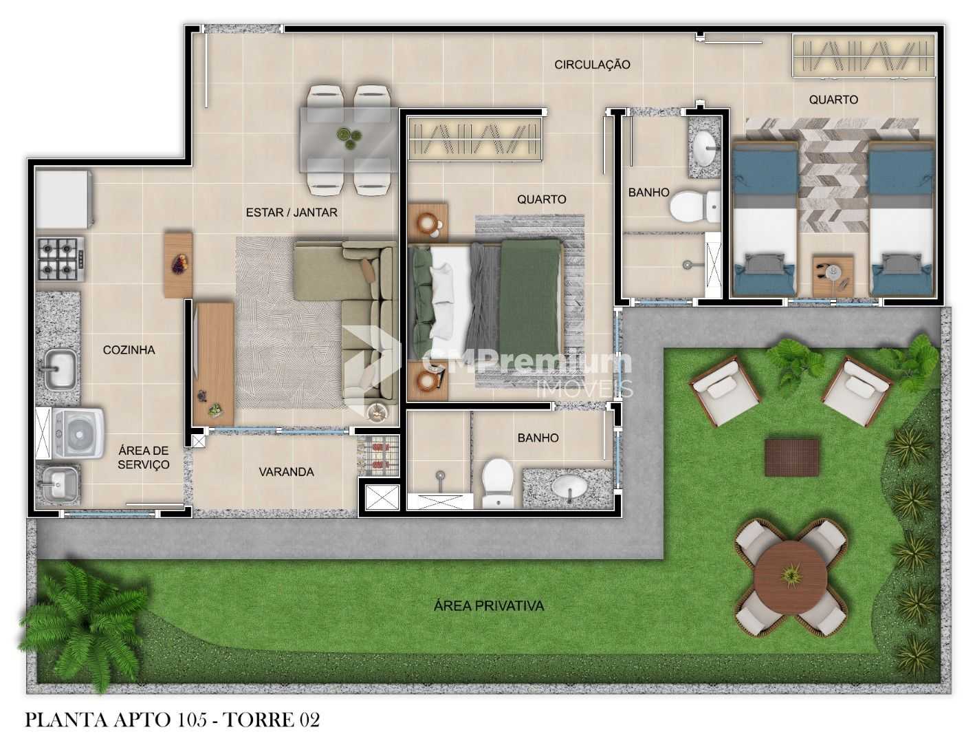 Apartamento 2 Quartos com Suíte e Lazer Completo no Bacacheri ...