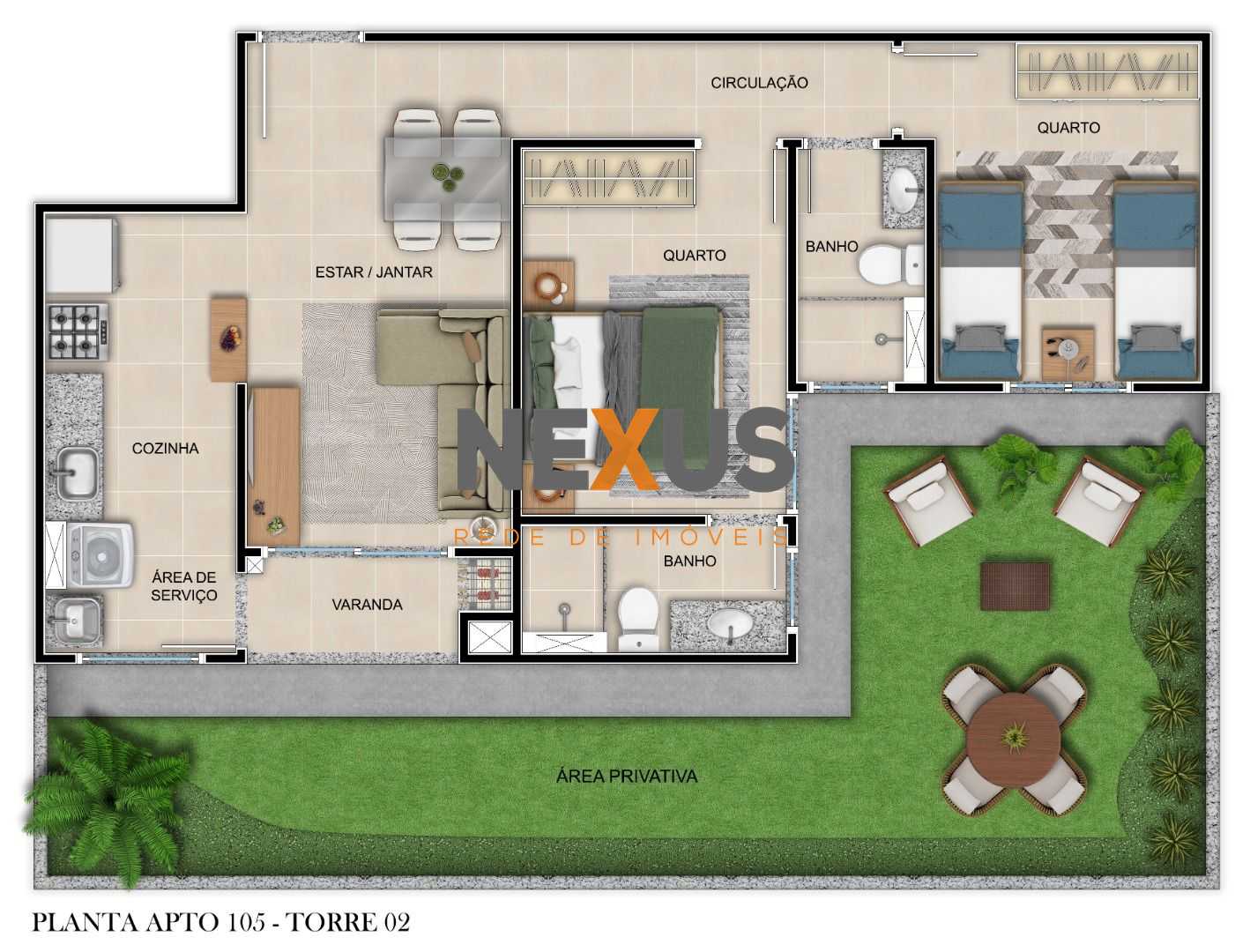 Apartamento 2 Quartos com Suíte e Lazer Completo no Bacacheri ...