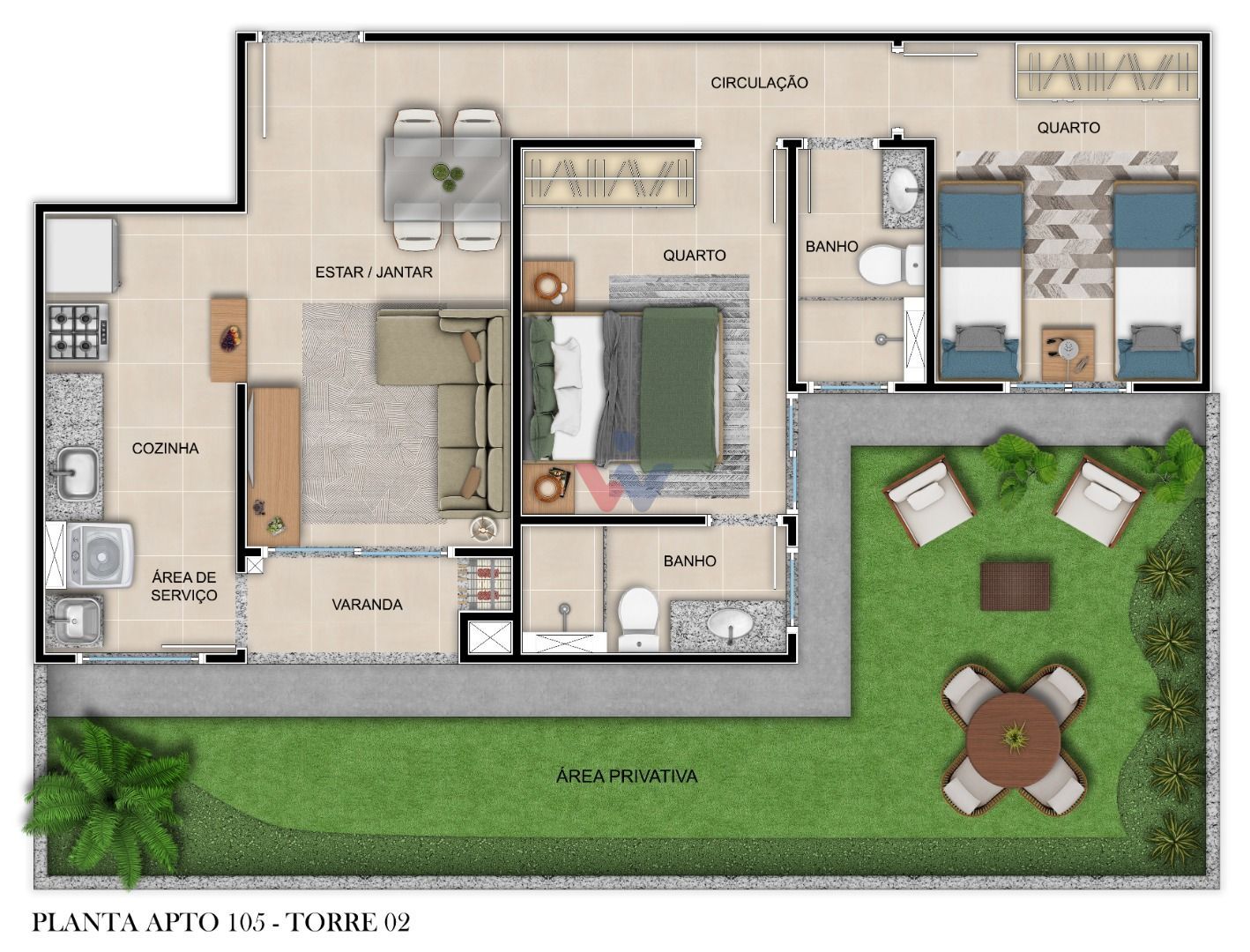 Apartamento 2 Quartos com Suíte e Lazer Completo no Bacacheri ...