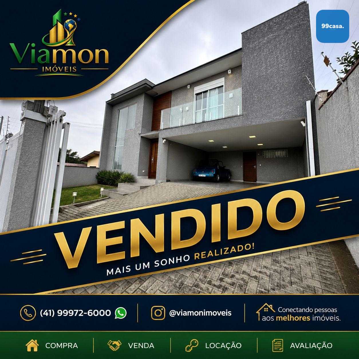 Sobrado à venda no Santo Inácio em Curitiba, 4 quartos, próxim...
