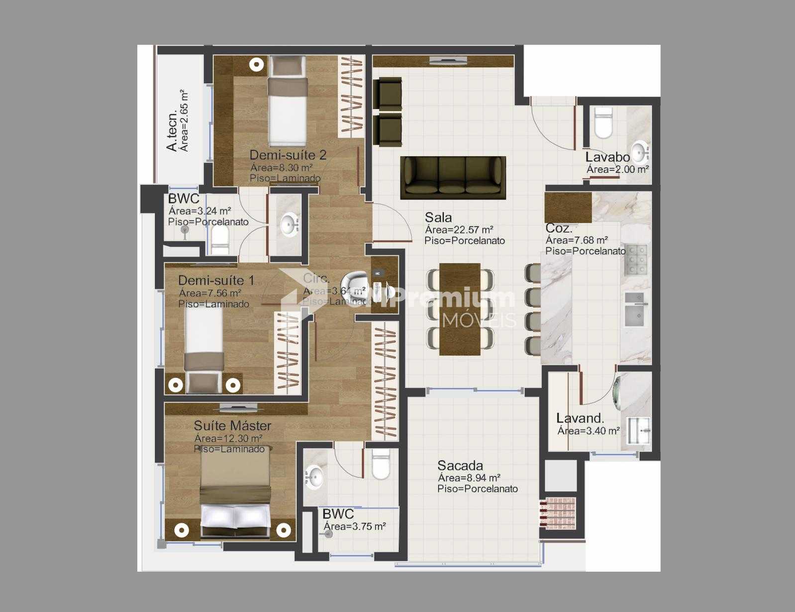 Apartamento luxuoso premium, no bairro Cristo Rei, Curitiba PR...