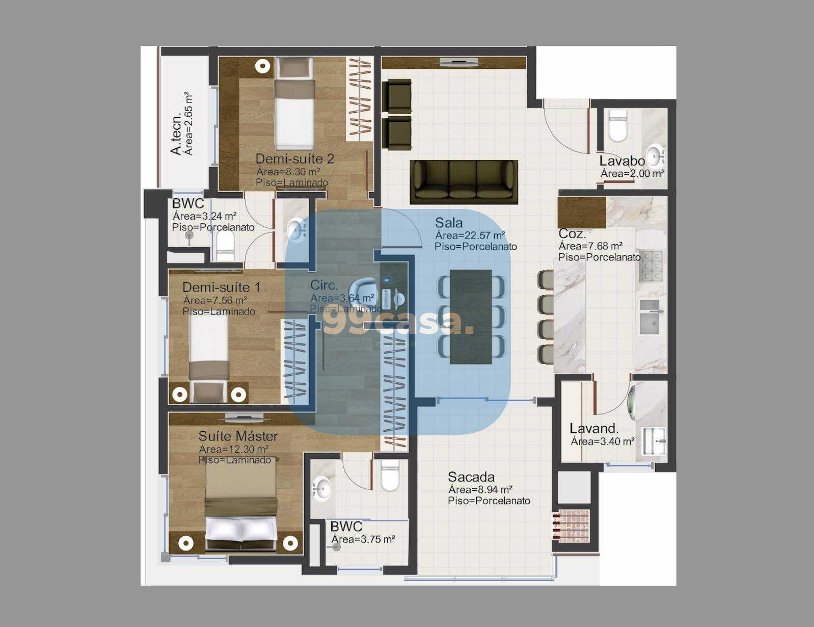 Apartamento luxuoso premium, no bairro Cristo Rei, Curitiba PR...