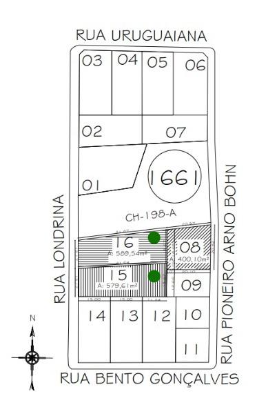 Lotes na Rua Londrina à venda no bairro Cristo Rei em Pato Bra...