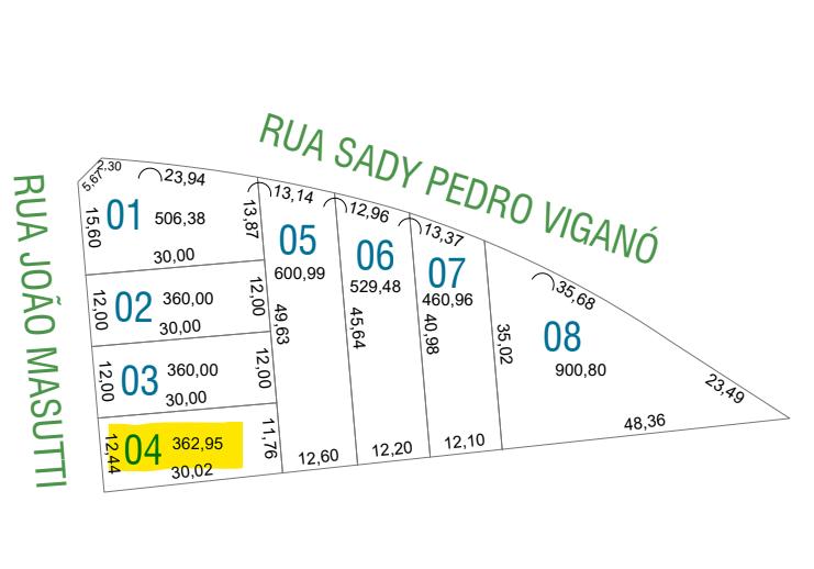 Lote à venda no Bairro Parque do Som em Pato Branco - PR