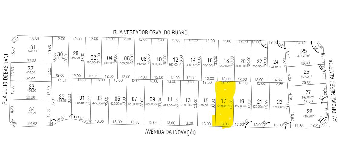 Terreno à venda próximo ao Shopping no bairro São Luiz em Pato...