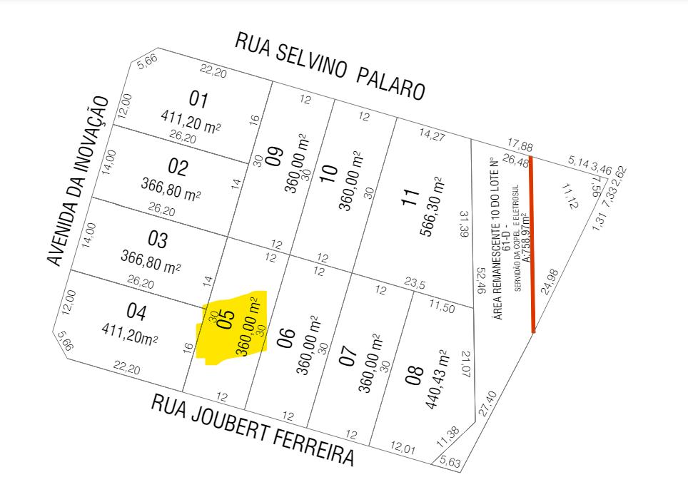 Terreno à venda próximo ao Shopping no bairro São Luiz em Pato...