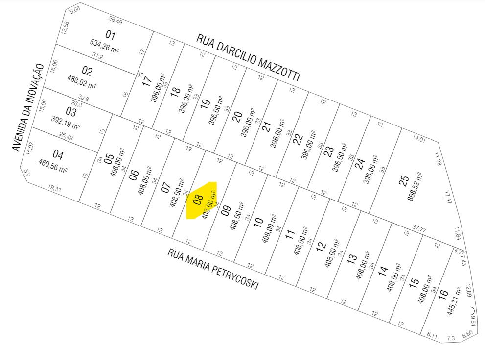 Lote á venda próximo ao Shopping no bairro São Luiz em Pato Br...