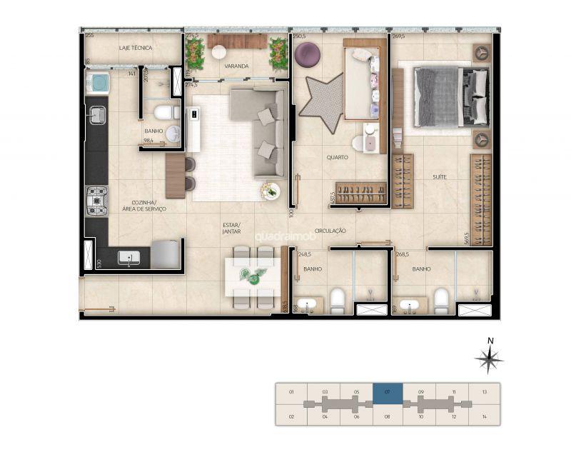 Apartamento à venda com 2 quartos, 100m² - Foto 5