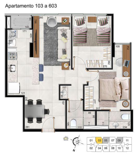 Apartamento à venda com 2 quartos, 66m² - Foto 9