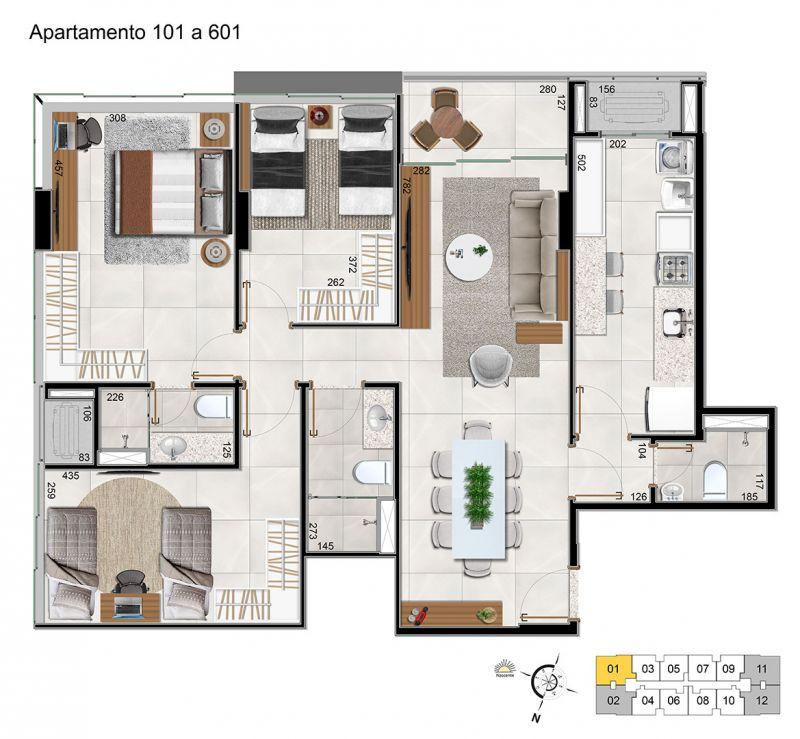 Apartamento à venda com 2 quartos, 66m² - Foto 10