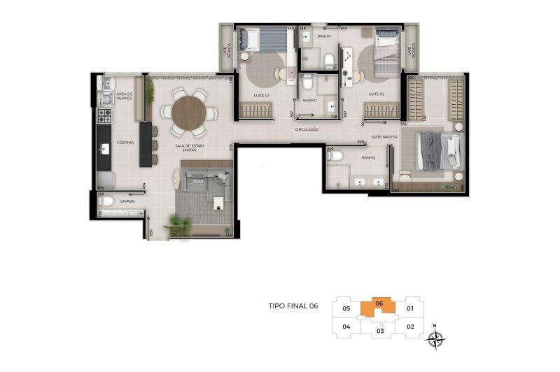 Apartamento à venda com 3 quartos, 100m² - Foto 5