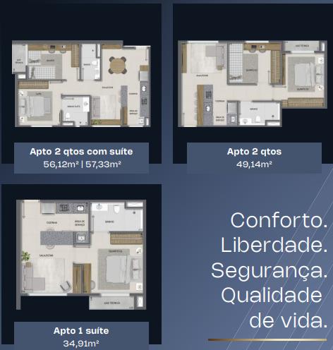 Apartamento à venda com 2 quartos, 50m² - Foto 3