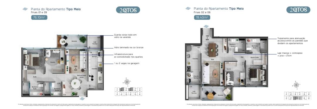 Apartamento à venda com 2 quartos, 76m² - Foto 7