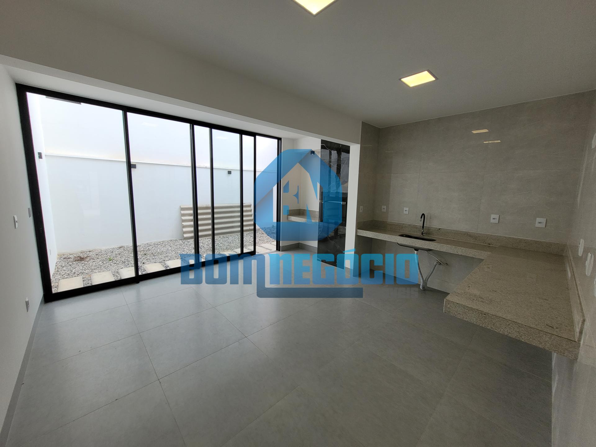 Casa nova com 3 quartos, 3 banheiros e área gourmet à venda, C...