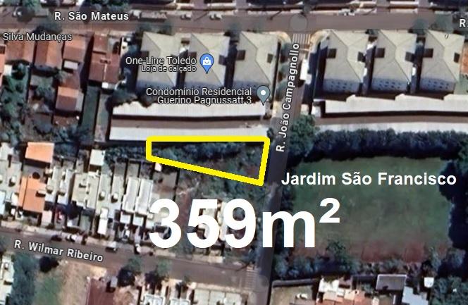 Terreno de 359,12m  no Jardim São Francisco