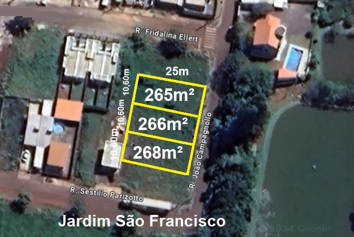 Terrenos de 265m , 266m  e 268m  no Jardim São Francisco