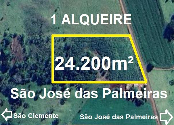 Chácara de 1 alqueire em São José das Palmeiras