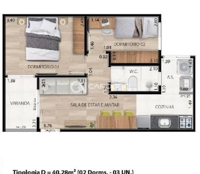 Apartamento a venda em Condomínio Vila Mazzei/SP