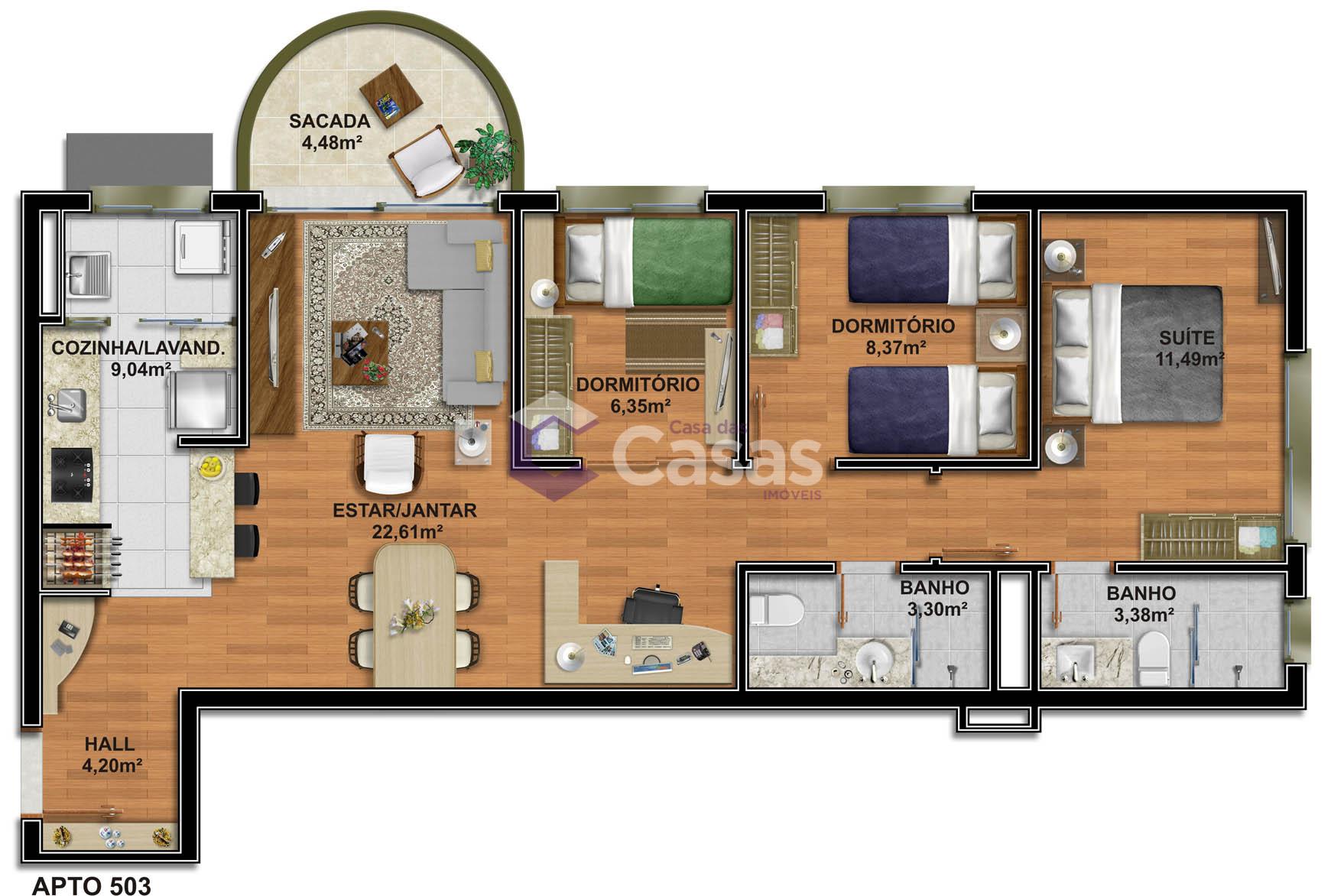 Apartamento à venda com 1 quarto, 82m² - Foto 29