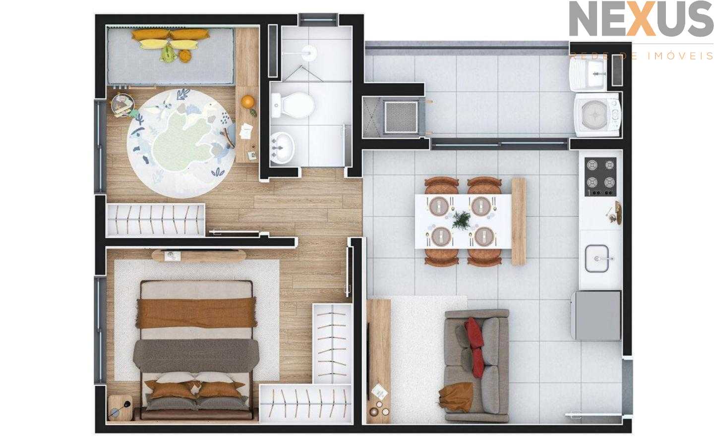 Apartamento com 2 dormitórios, à venda - Atuba, Pinhais PR