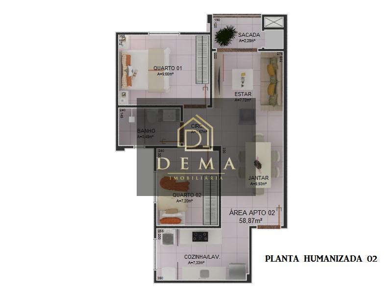 Apartamento à venda com 2 quartos - Foto 8