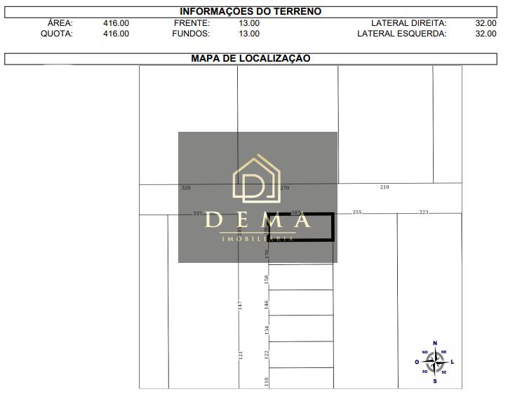 Terreno à venda, 416m² - Foto 1