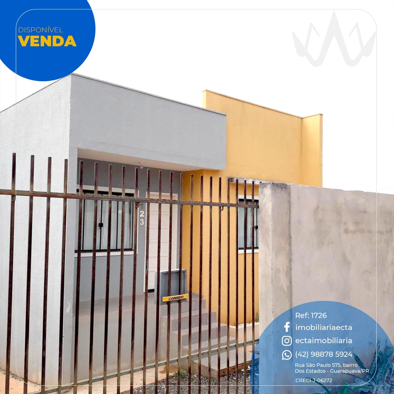 Casa com 2 dormitórios à venda, Jardim das Américas, GUARAPUAV...