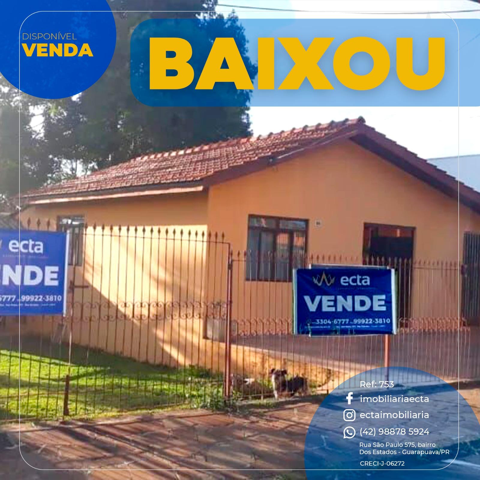 Casa com 3 dormitórios à venda, Centro, GUARAPUAVA - PR