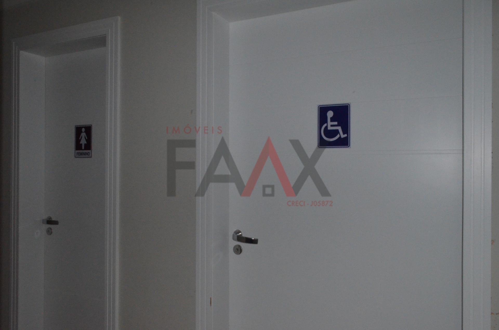 Entrada dos WC Masculino, feminino e acessibiliade.