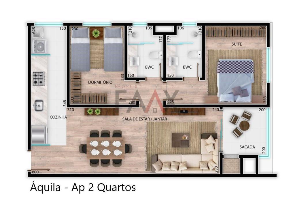 Apartamento à venda com 1 quarto, 66m² - Foto 6