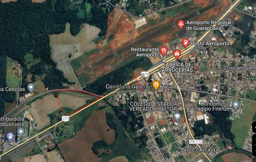 Terreno à venda ao lado do Aeroporto no bairo Aeroporto em GUARAPUAVA - PR